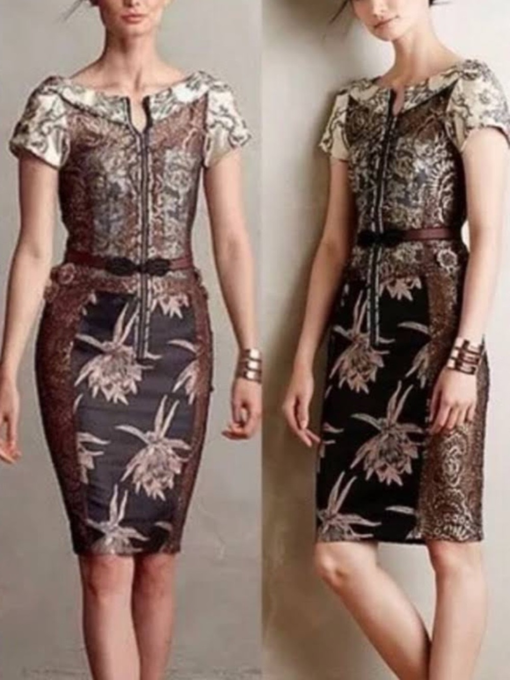 Beguile by Byron Lars Brocade Dress